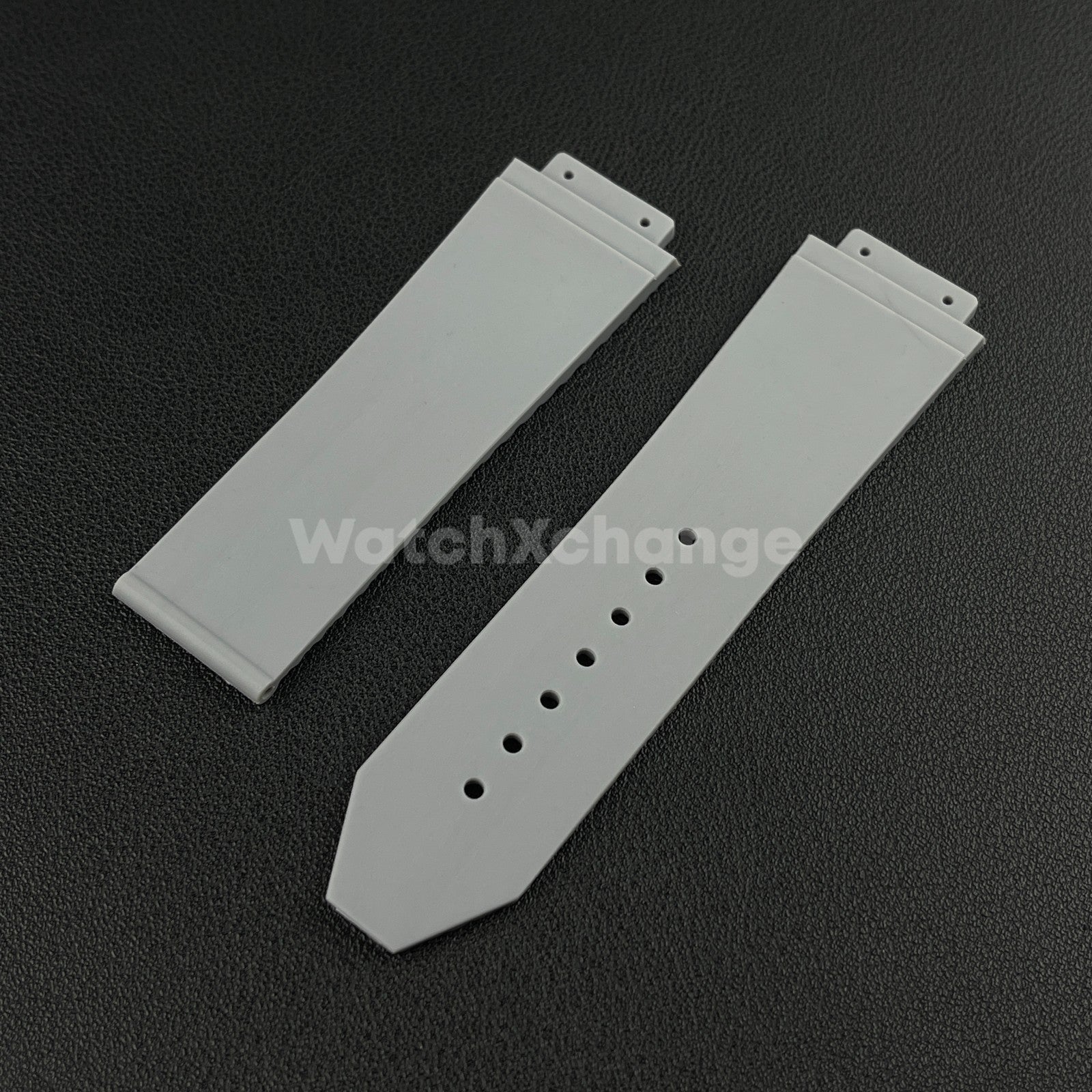 Grey Rubber Silicone Watch Strap Waterproof 26*19mm Fit HUBLOT BIG BANG Yubo