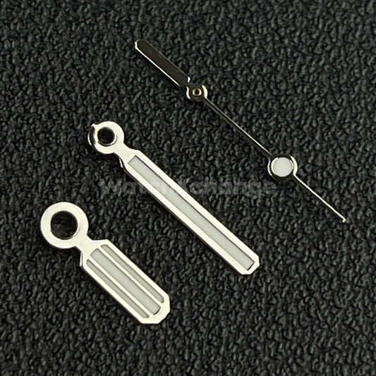 Silver & White Watch Hands For SEIKO NH35/36 Movements