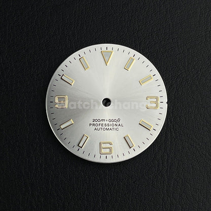 29mm Silver & Gold Watch Dial for SEIKO NH35 NH36 Watch Movement Parts