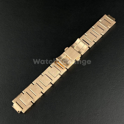 Rose Gold Metal Steel Watch Strap Bands 14/18/20/22mm Fit Ballon Bleu De Cartier