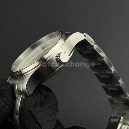 39mm Pilot Stainless Steel Sapphire Glass Mens Watch Case Fits NH34/NH35/NH36