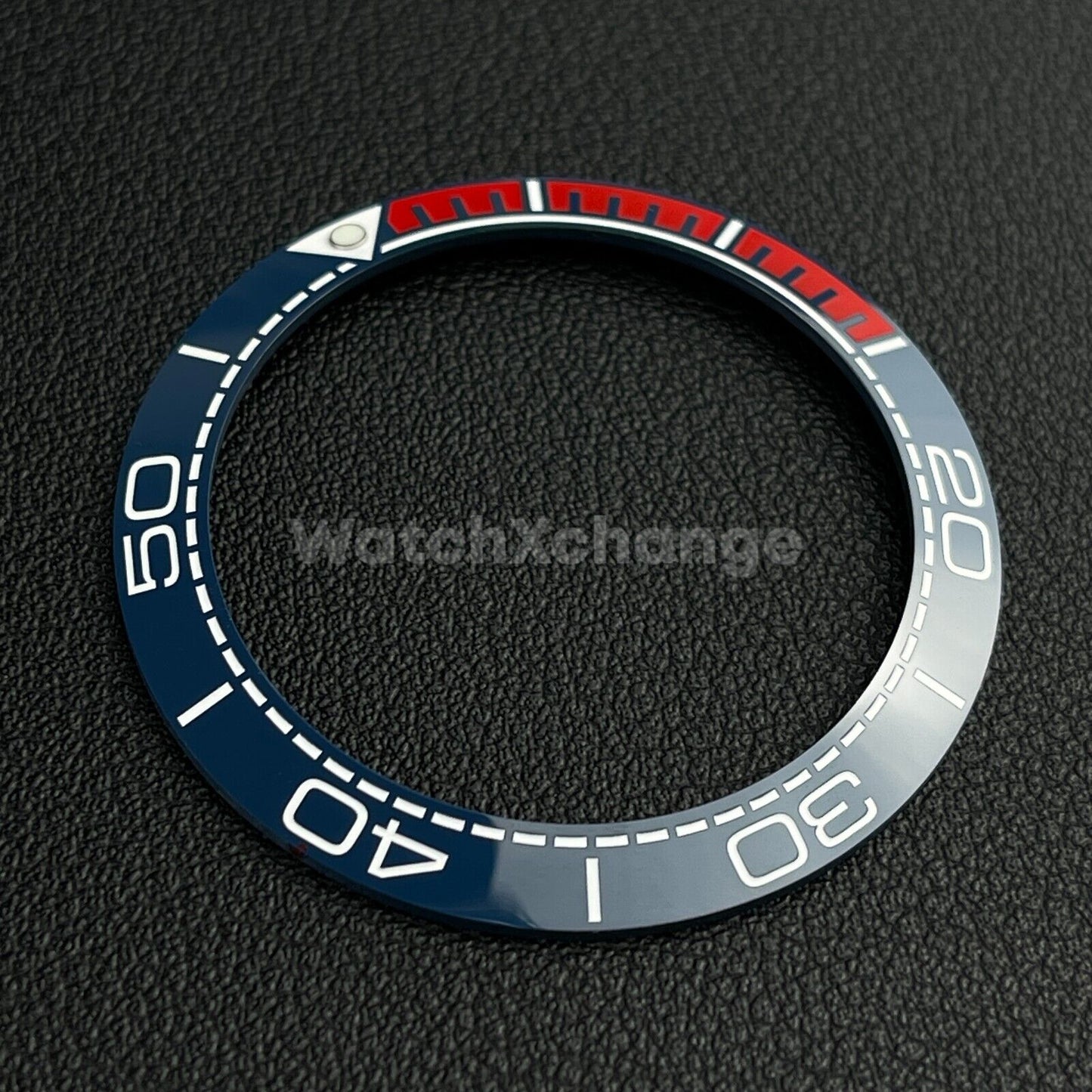 Blue & Red Ceramic Bezel Insert 41.5mm for Rolex Seiko SKX SRPD Omega