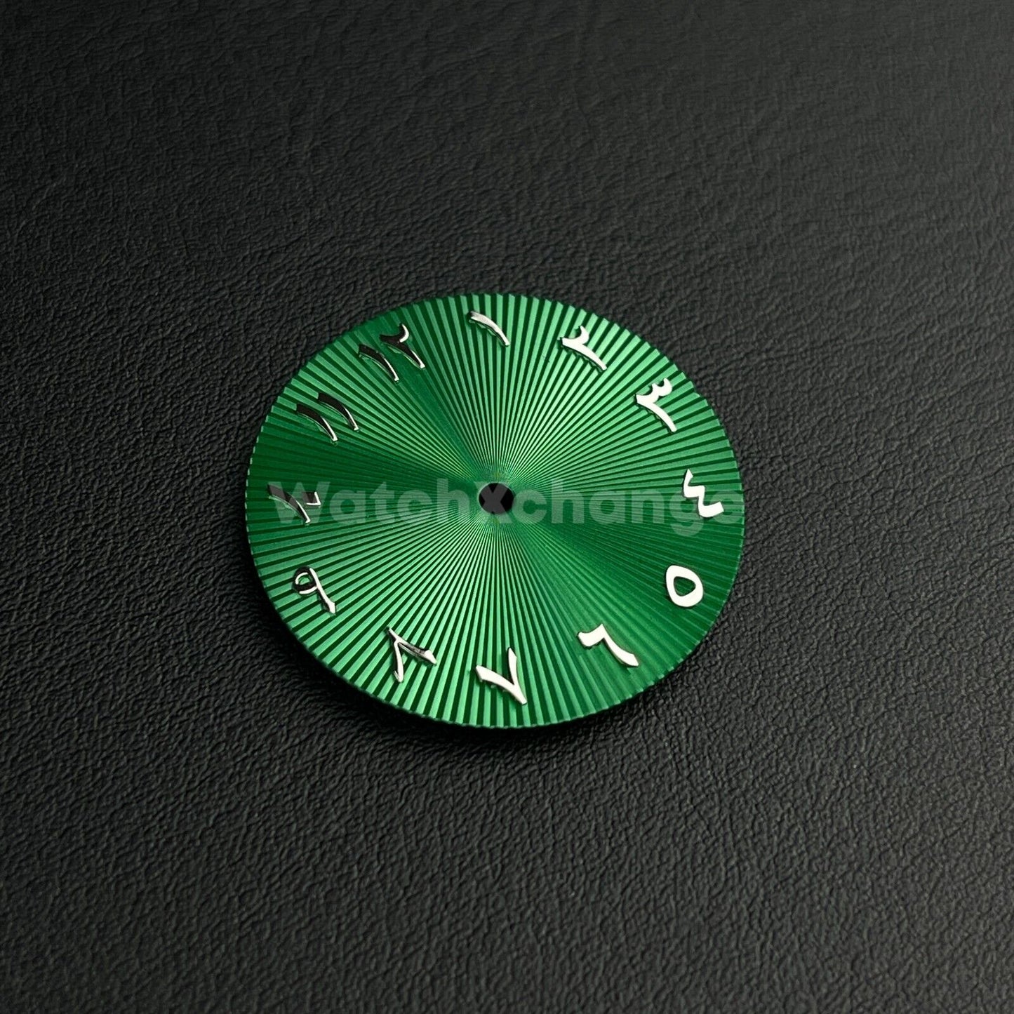 28.5mm Green Silver Arabic Watch Dial NH35 NH36 Movement Professional