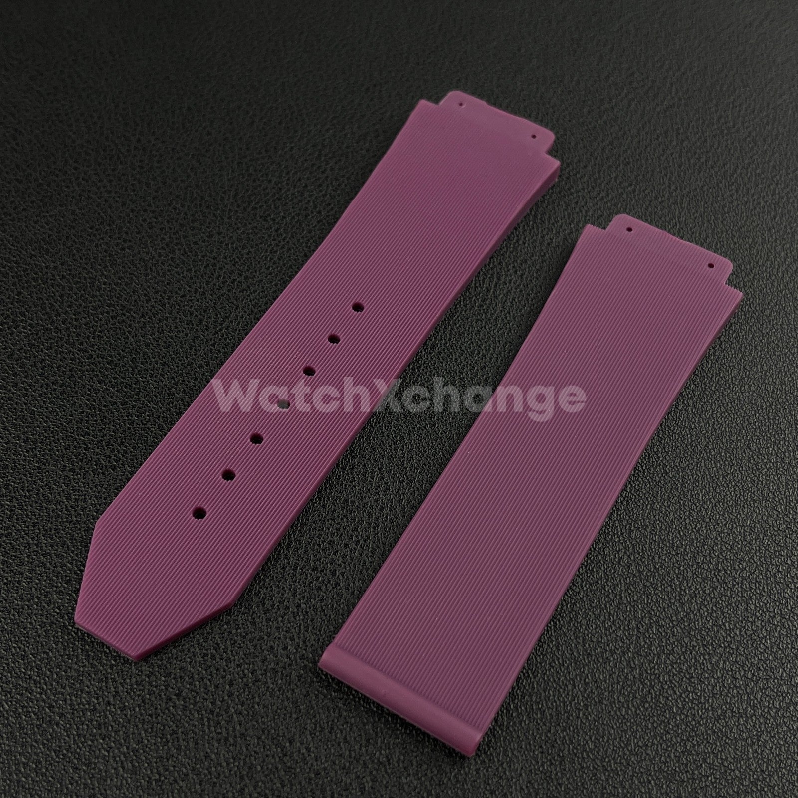 Purple Rubber Silicone Watch Strap Waterproof Band 26*19mm Fit HUBLOT BIG BANG