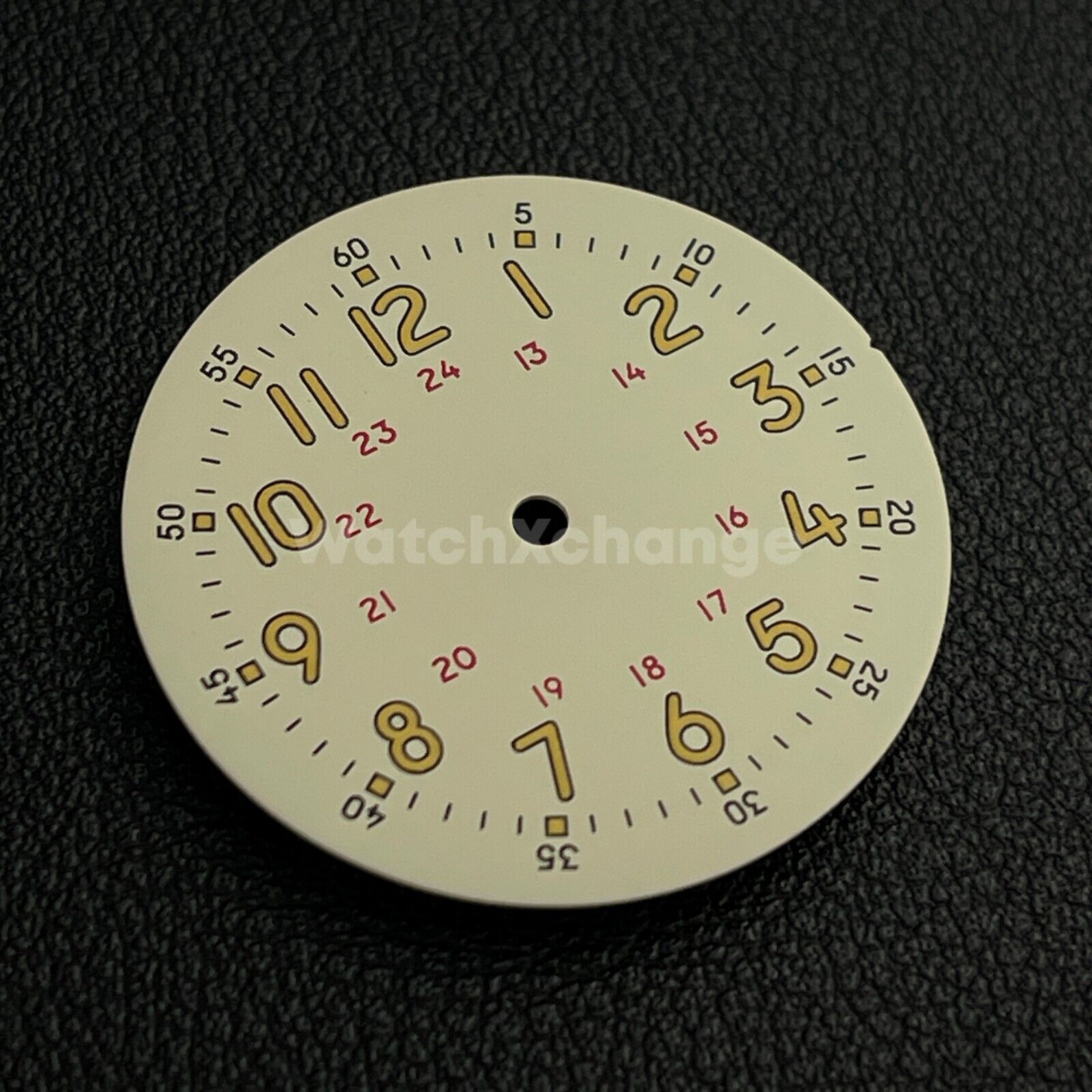 29mm Cream Watch Dial w/Green Luminous Replacement for NH35 NH36 Movement Parts