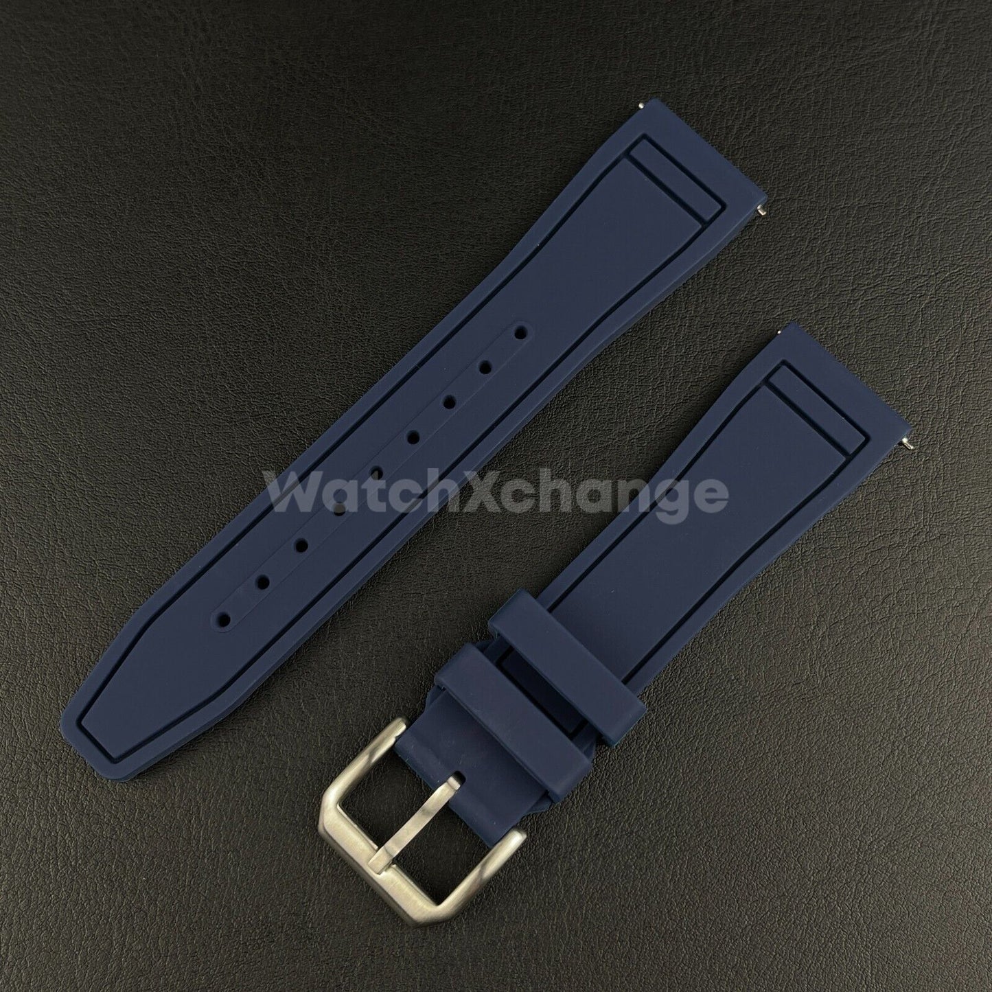 Navy Blue Rubber Strap For IWC Pilot Portugal Portofino Quick Release 20 21 22mm