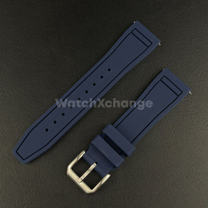 Navy Blue Rubber Strap For IWC Pilot Portugal Portofino Quick Release 20 21 22mm