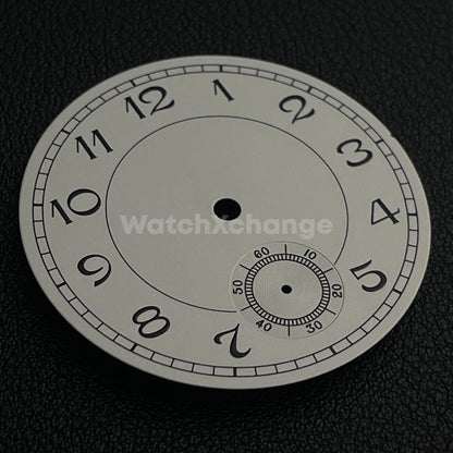 38.9mm White Watch Dial For ETA 6498 Seagull ST36 Movement Part