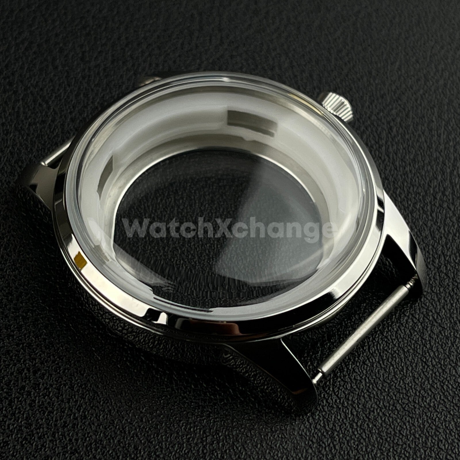 33mm Silver Cocktail Arched Glass Stainless Steel Watch Case For Seiko NH35 NH38