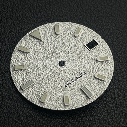 29mm White Watch Dial w/Green Luminous Replacement for NH35 4R35 Movement