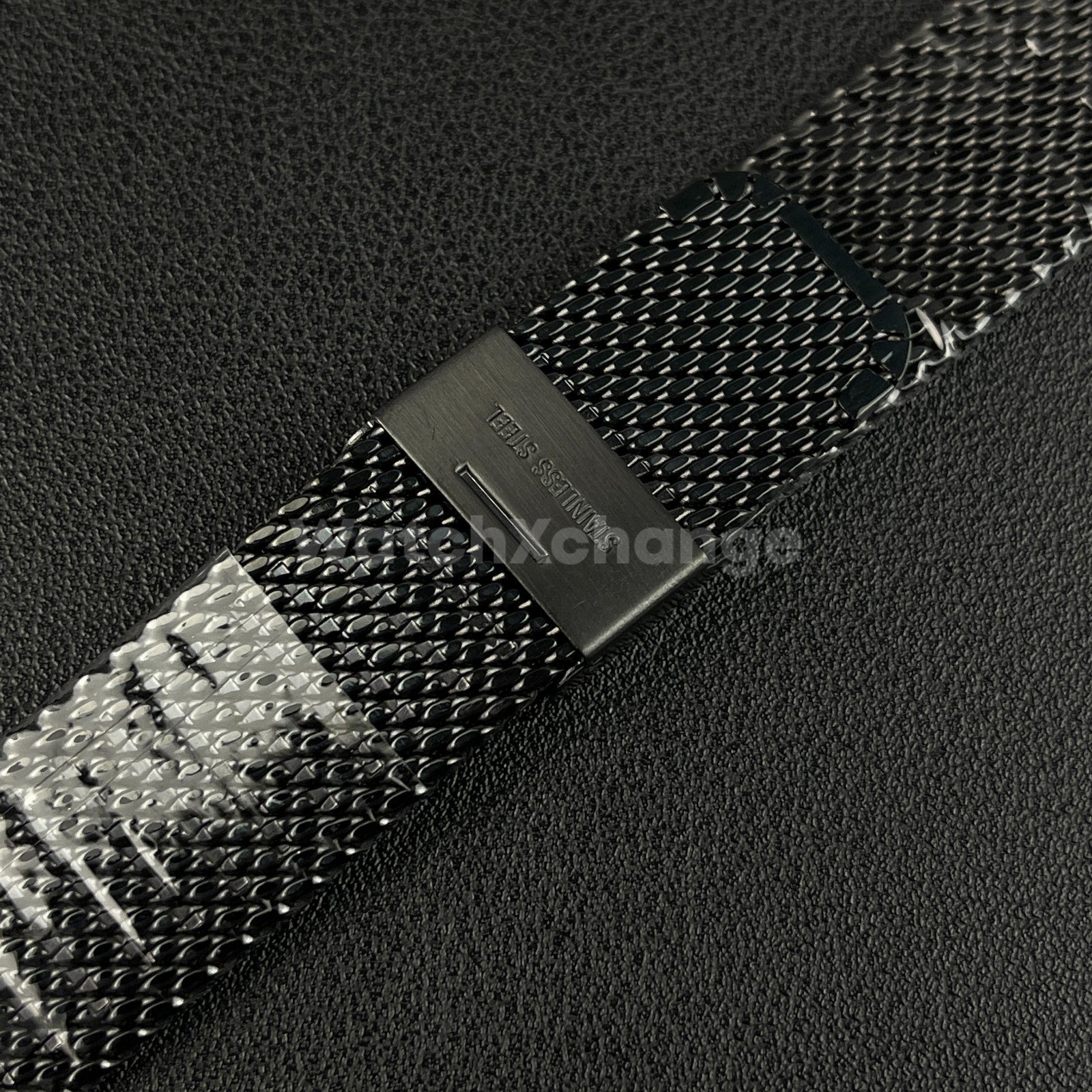 Black Milanese Mesh Watch Strap Band Steel Metal Quick Release 18mm - 24mm