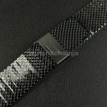 Black Milanese Mesh Watch Strap Band Steel Metal Quick Release 18mm - 24mm