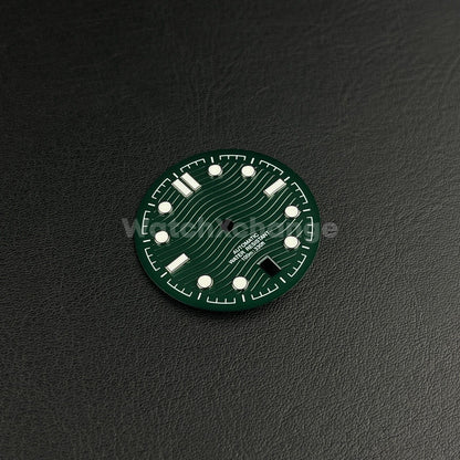 31.7mm Green Watch Dial for SEIKO NH35 NH36 Watch Movement Parts