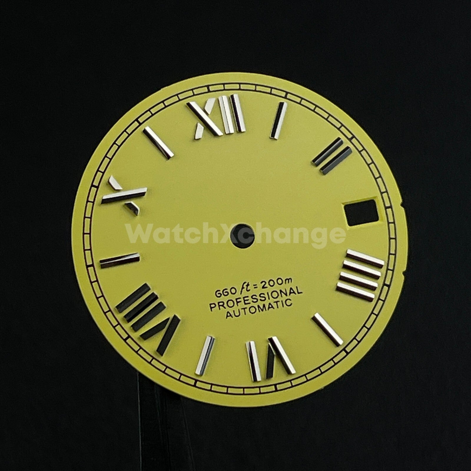 28.5mm Yellow Roman Numeral Watch Dial for SEIKO NH35 4R35 Movements