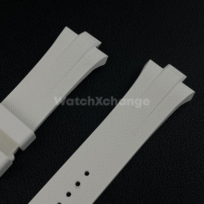 White Rubber Watch Strap For Citizen Tsuyosa NJ0150 NJ0151ME NJ01510158 9mm