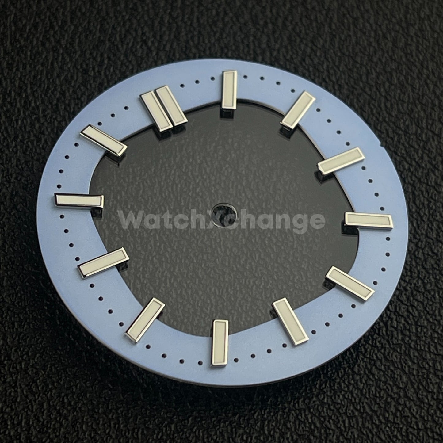 Light Blue 30.4mm Hollow Dial Face Fit For NH70 Movement Watch Part