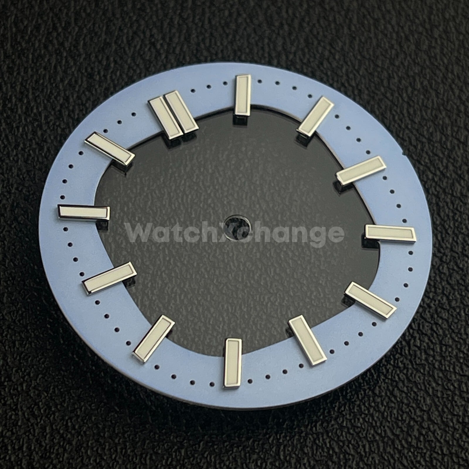 Light Blue 30.4mm Hollow Dial Face Fit For NH70 Movement Watch Part