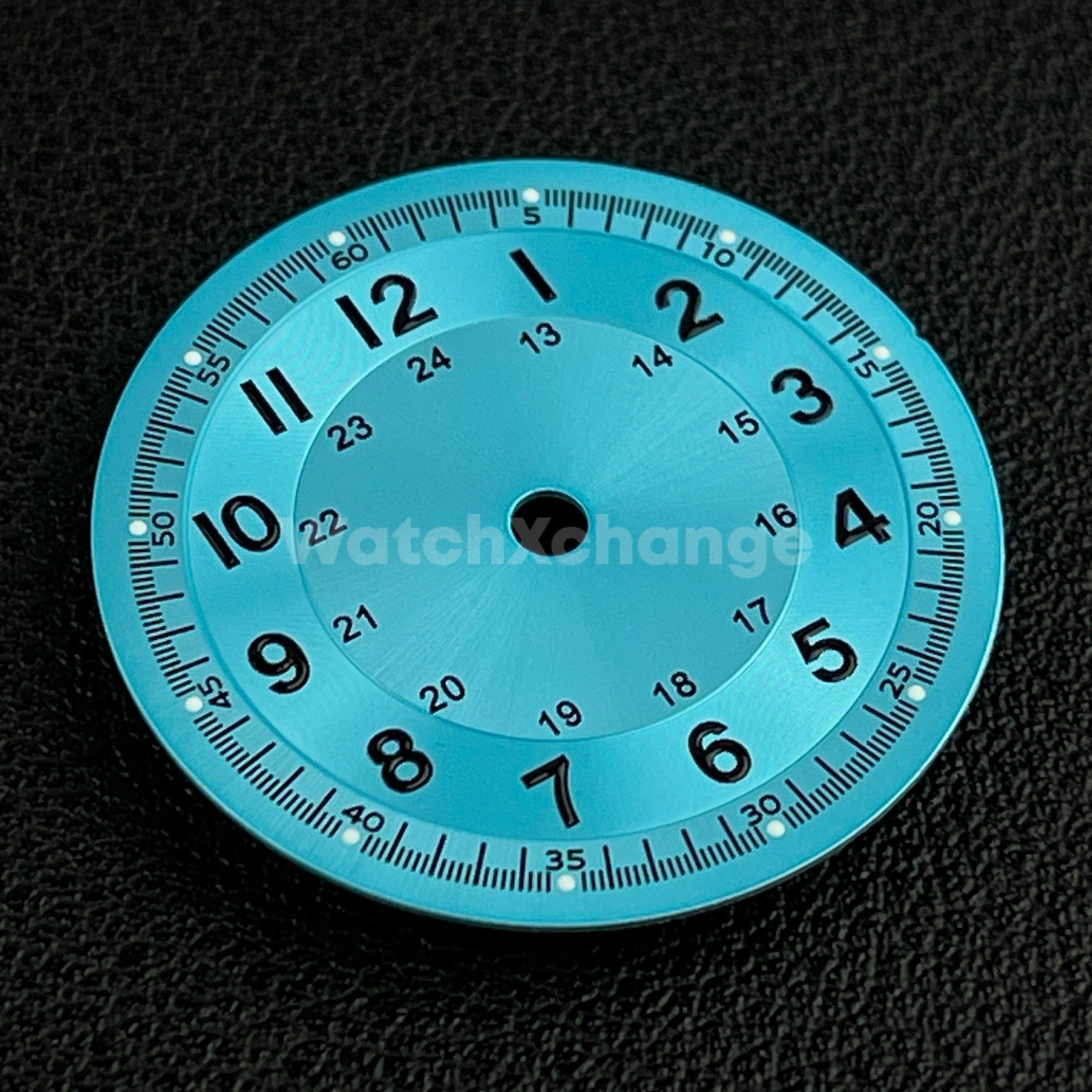 29mm Light Blue Watch Dial Replacement for NH35 Watch Movement Parts