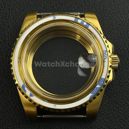 40mm Gold Stainless Steel Divers Watch Case GMT Submariner for NH35 NH36