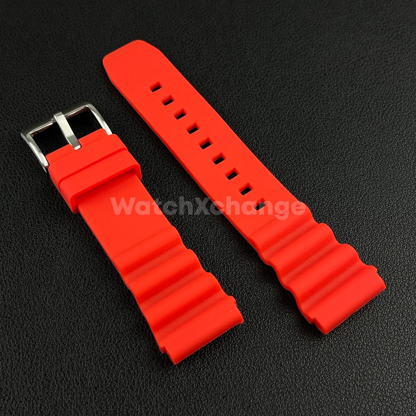 Red Rubber Watch Strap Band For Rolex GMT Seiko SKX007 Citizen Universal 20/22mm