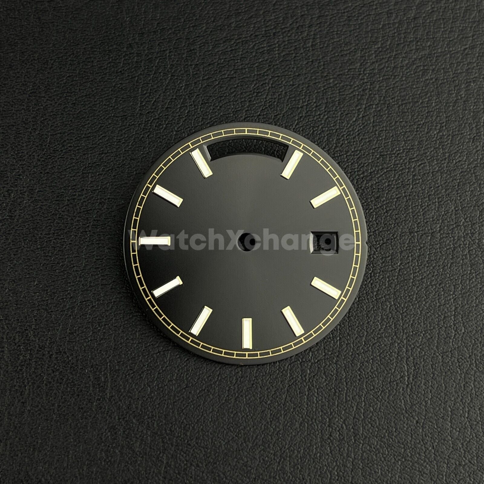 Defective* 29mm Black Watch Dial w/Green Luminous for Seagull ST16 Movement