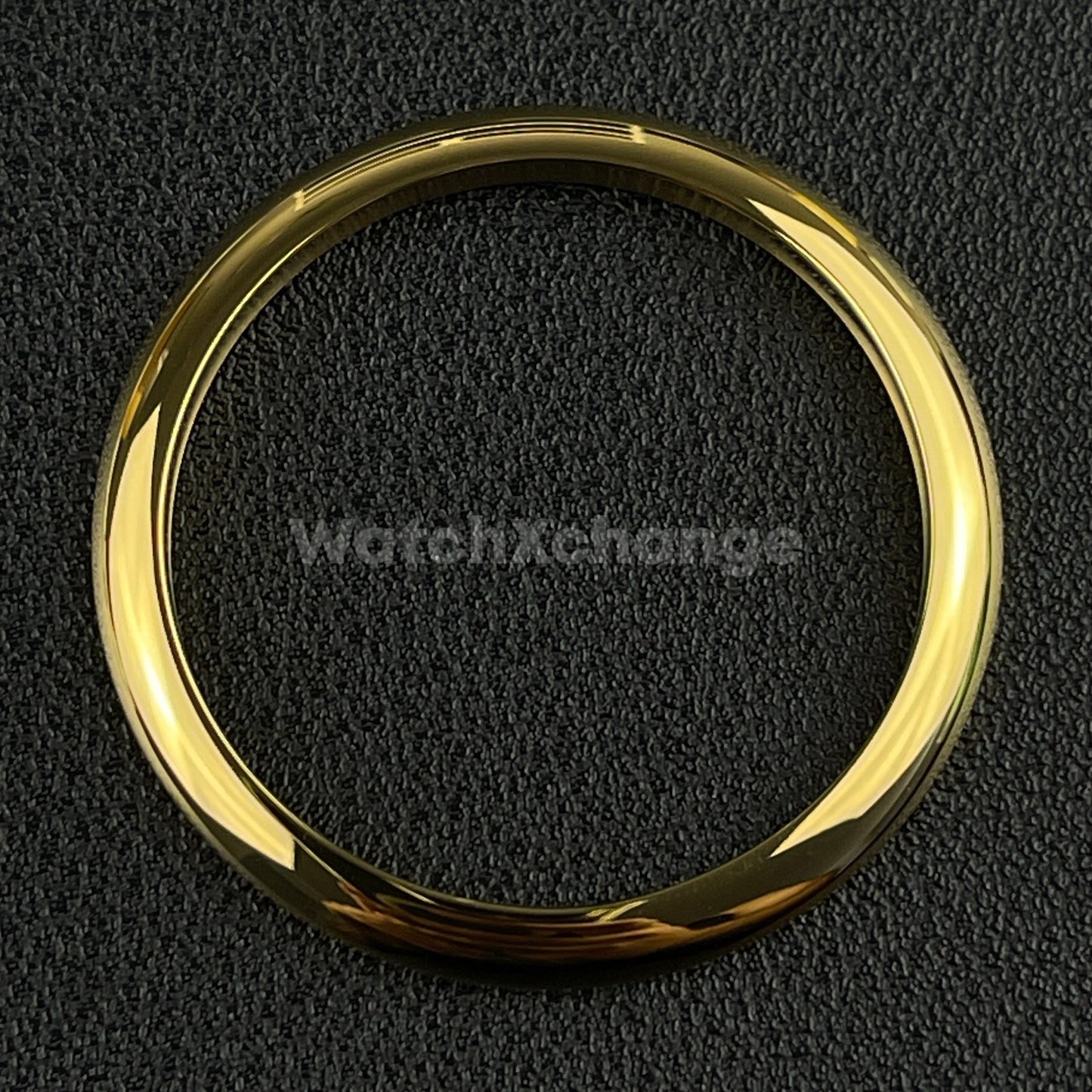Gold Curved Polished Stainless Steel Watch Bezel Insert Ring 36mm 39mm