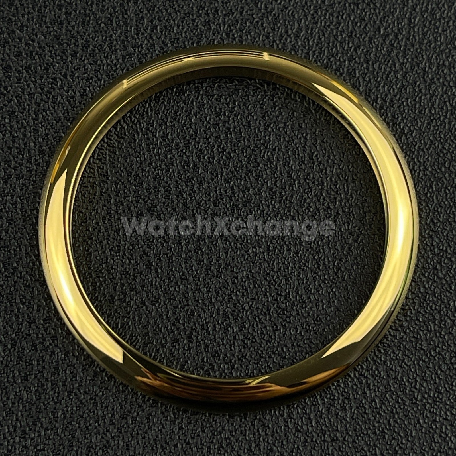 Gold Curved Polished Stainless Steel Watch Bezel Insert Ring 36mm 39mm