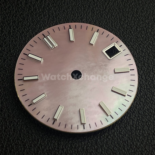 28.5mm Pink Pearl Shell Texture Watch Dial for SEIKO NH35 NH36 Movement
