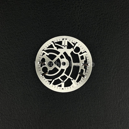 Silver 29mm Skeleton Dial Face Fit For NH35 NH36 NH70 NH72 Movement Watch Part