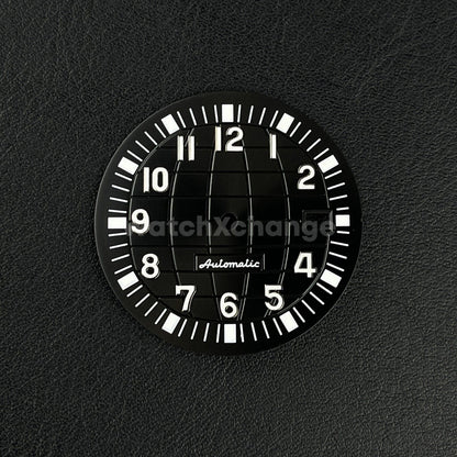 32mm Black & White Watch Dial for SEIKO NH35/NH36/4R/7S Watch Movement Parts