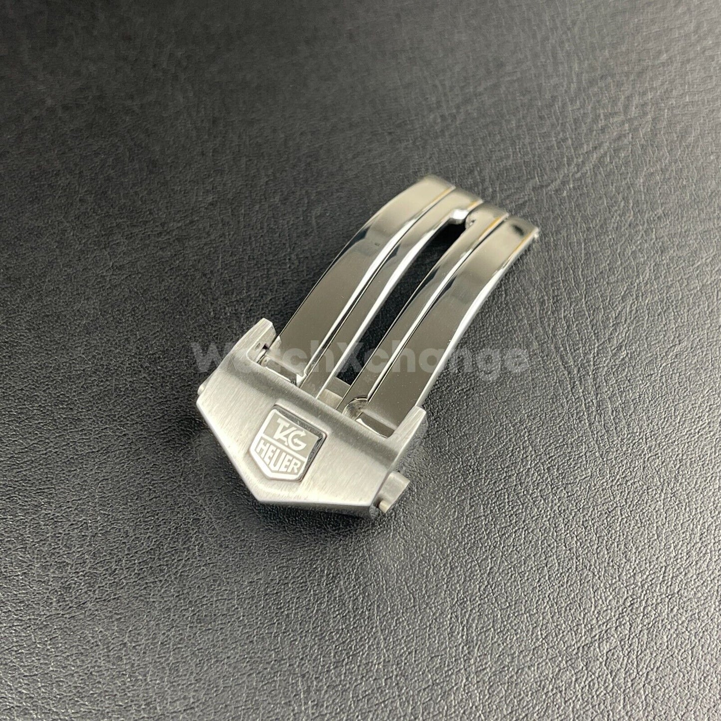 TAG Heuer 18mm 20mm Stainless Steel Watch Buckle Double Button Clasp Silver