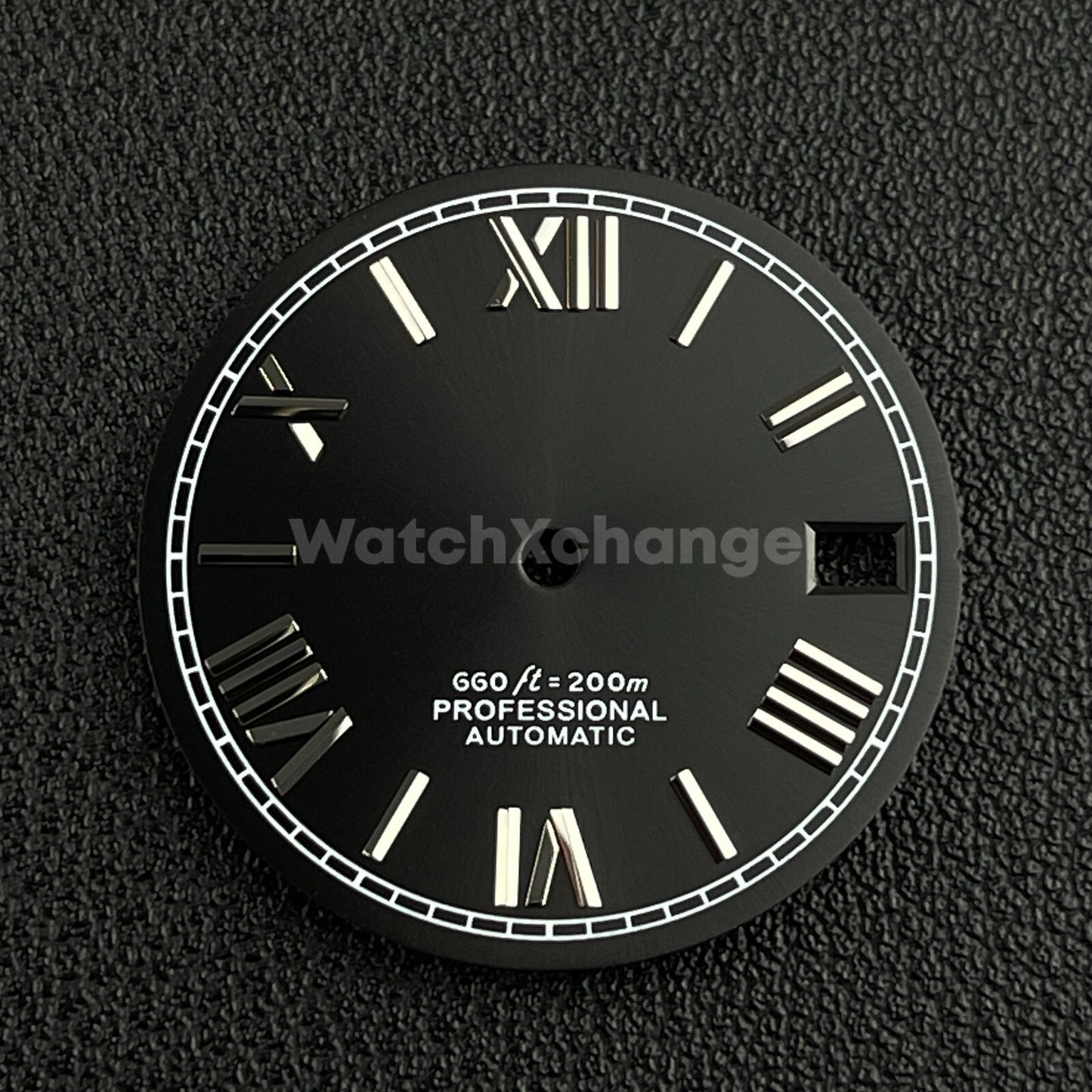 28.5mm Black Roman Numeral Watch Dial for SEIKO NH35 4R35 Movements