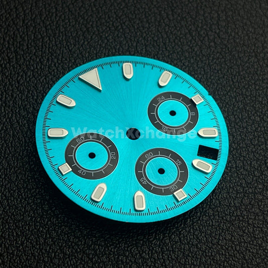 Sky Blue 29.5mm Modified Watch Dial Accessory for VK63 Quartz Movement