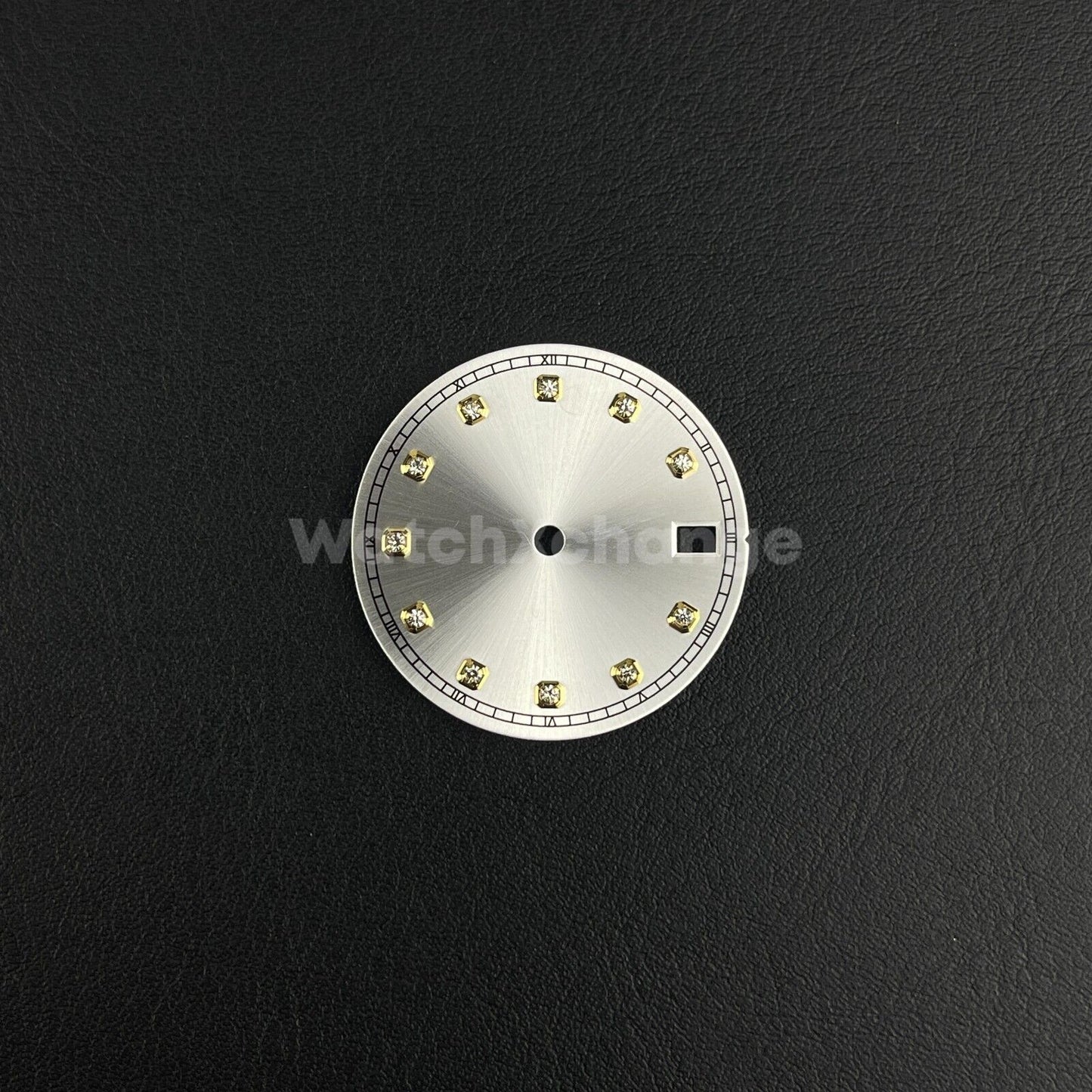 28.5mm Silver Diamond Watch Dial for SEIKO NH35 NH36 Movement