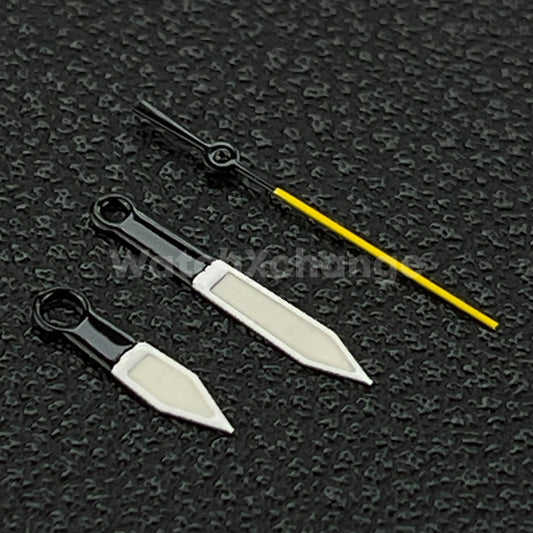 Black White & Yellow Watch Hands For Seiko NH34 NH35 4R35 NH36 4R36 7S36