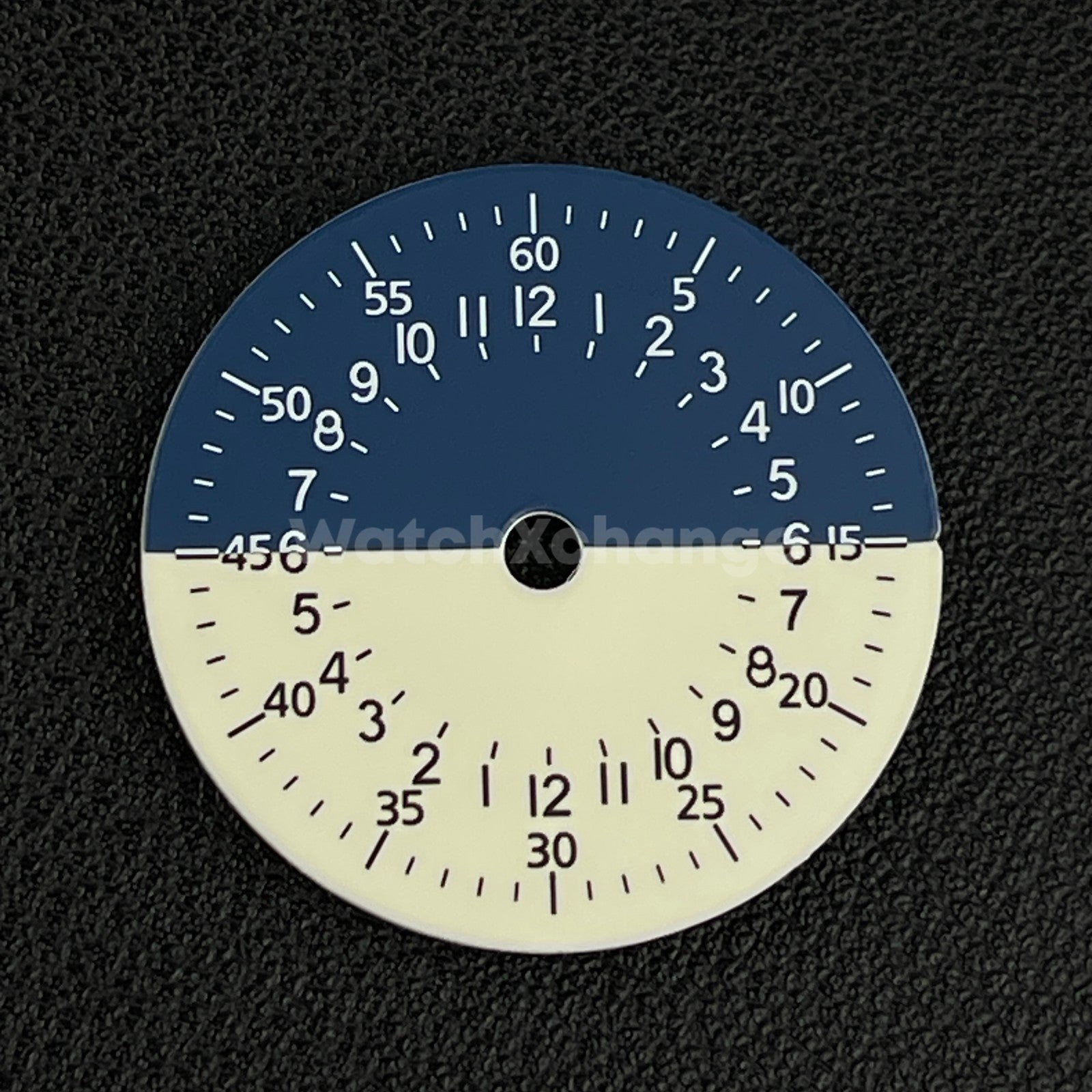 29mm Blue & Cream Pilot Watch Dial Replacement for NH34 Watch Movement Parts