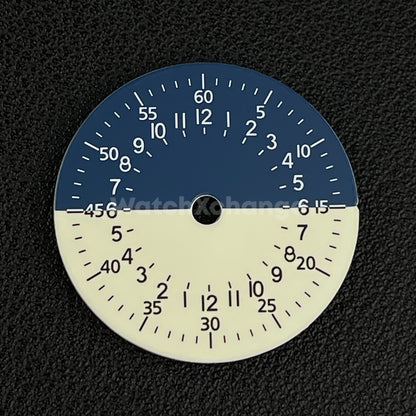 29mm Blue & Cream Pilot Watch Dial Replacement for NH34 Watch Movement Parts