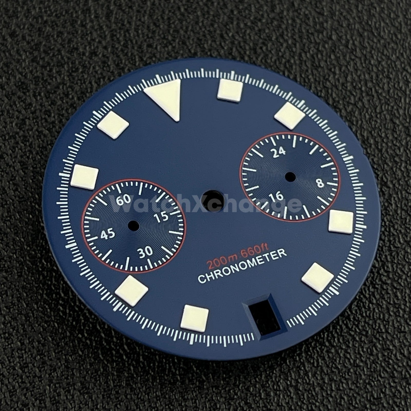 Blue 30mm Modified Watch Dial Accessory for VK64 Quartz Movement