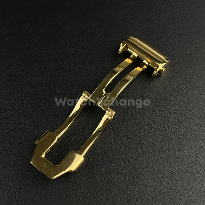 18mm Gold Folding Deployment Clasp Buckle For Maurice Lacroix Watches