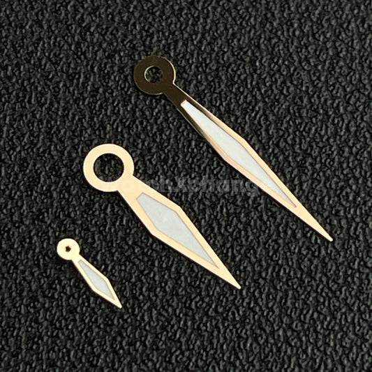 Rose Gold Diamond Watch Hands For ETA 6497/6498 Seagull ST3600/ST3620 Movements