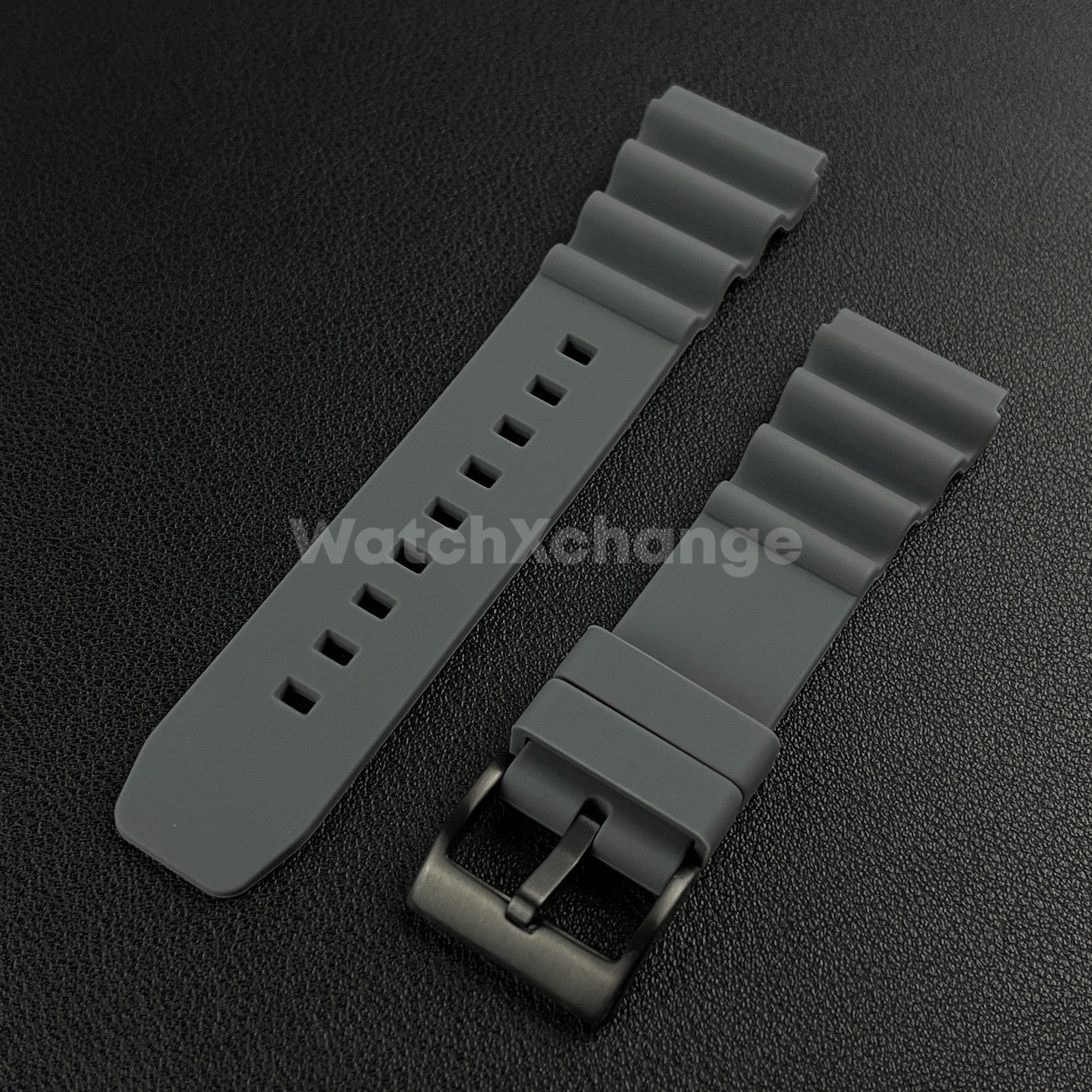 Grey Rubber Watch Strap Band For Rolex Seiko SKX007 Citizen Universal 20/22mm