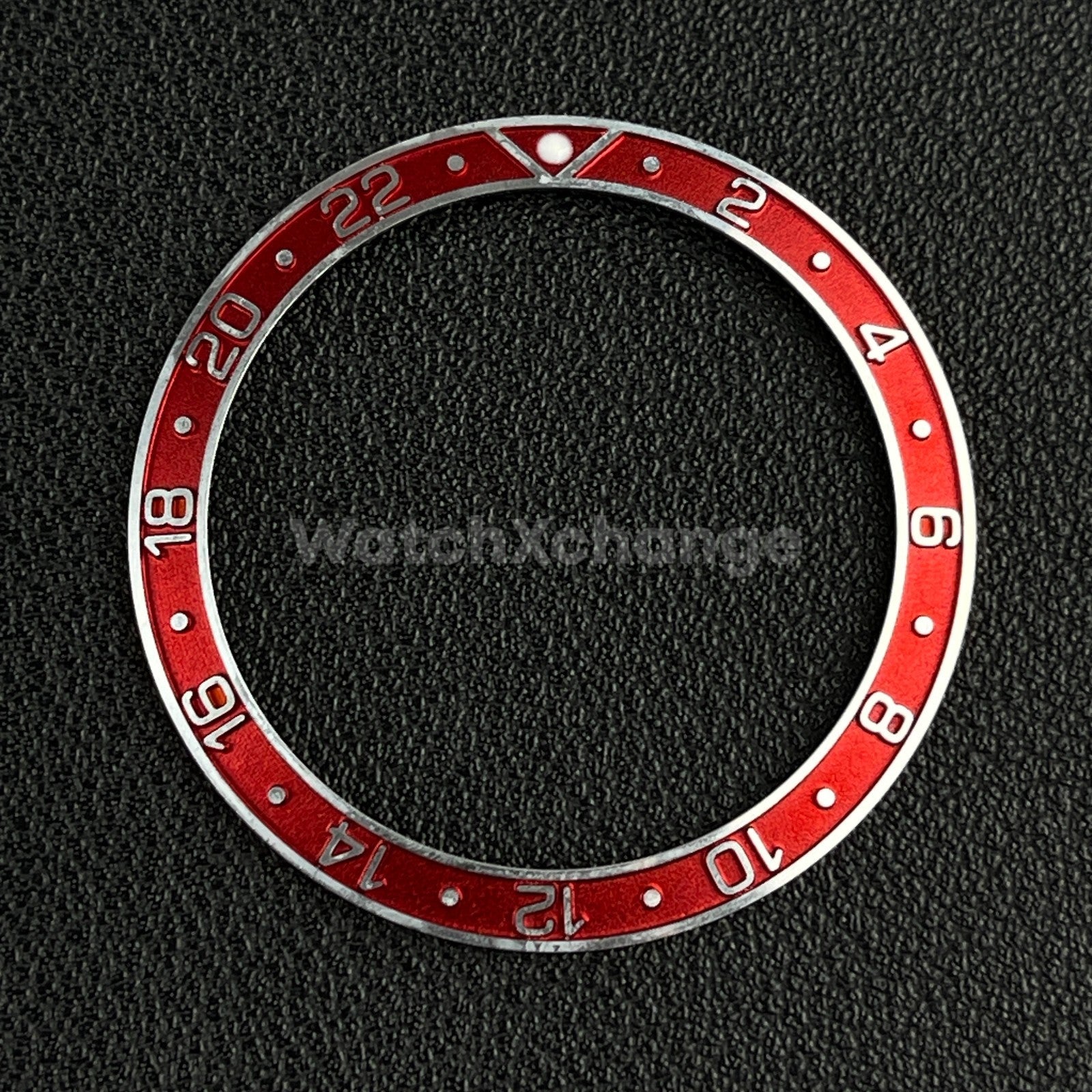 Red & Silver 38mm Sloping Bezel Insert For Watch Seiko GMT Rolex SKX007 SRPD