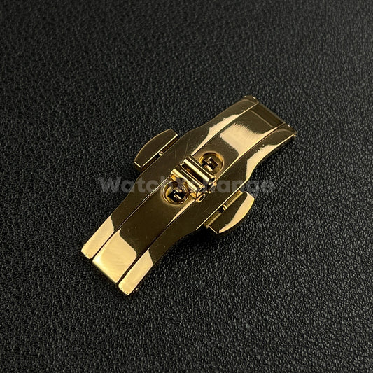 Rose Gold Double Push Button Butterfly Clasp Buckle For Watch Band Strap