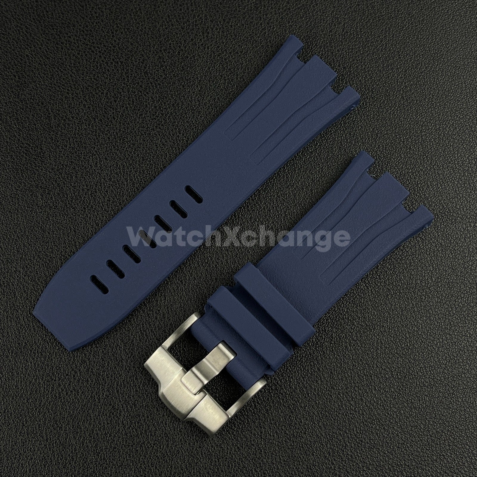 For Audemars Piguet Royal Oak Offshore 44mm Case 30mm Blue Rubber Watch Strap
