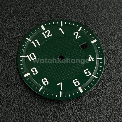 34mm Green Watch Dial for Seiko NH35A Automatic Movement Parts