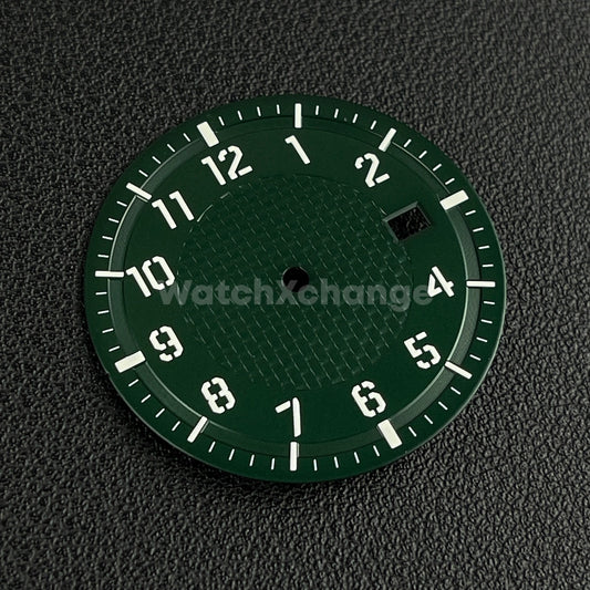 34mm Green Watch Dial for Seiko NH35A Automatic Movement Parts