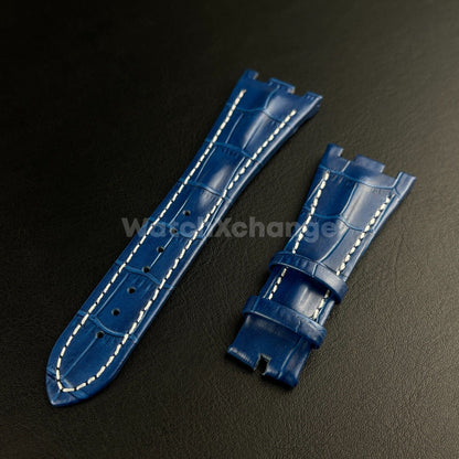 Blue High Quality Genuine Leather Watch band Strap 28mm for AP ROYAL OAK