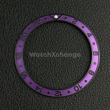 Purple & Black 38mm Sloping Bezel Insert For Watch GMT Seiko Rolex SKX007 SRPD