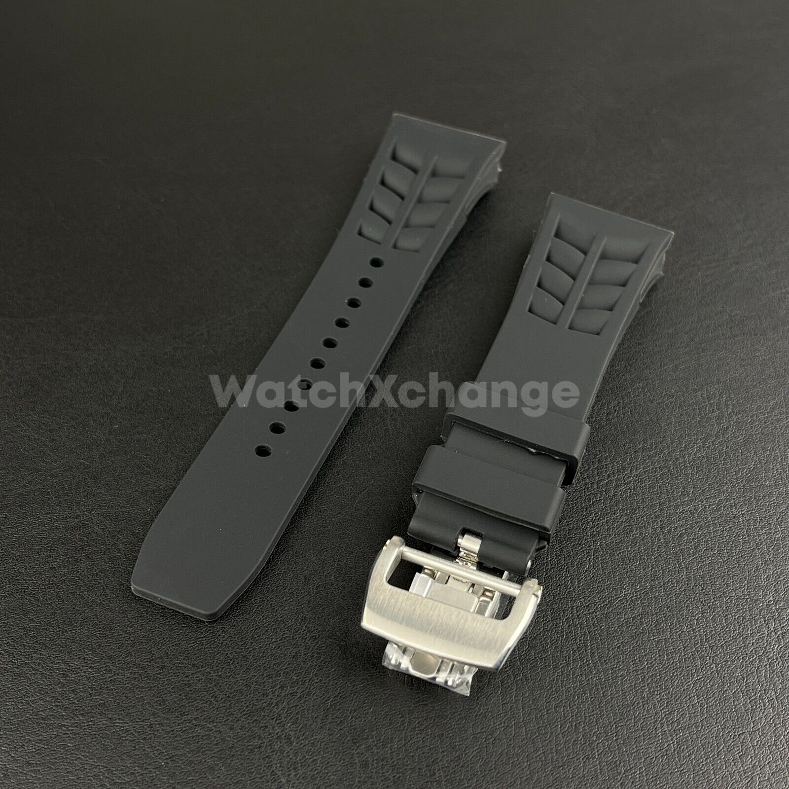 Waterproof Rubber Strap for Richard Mille Mens Silicone Watch Band 25mm