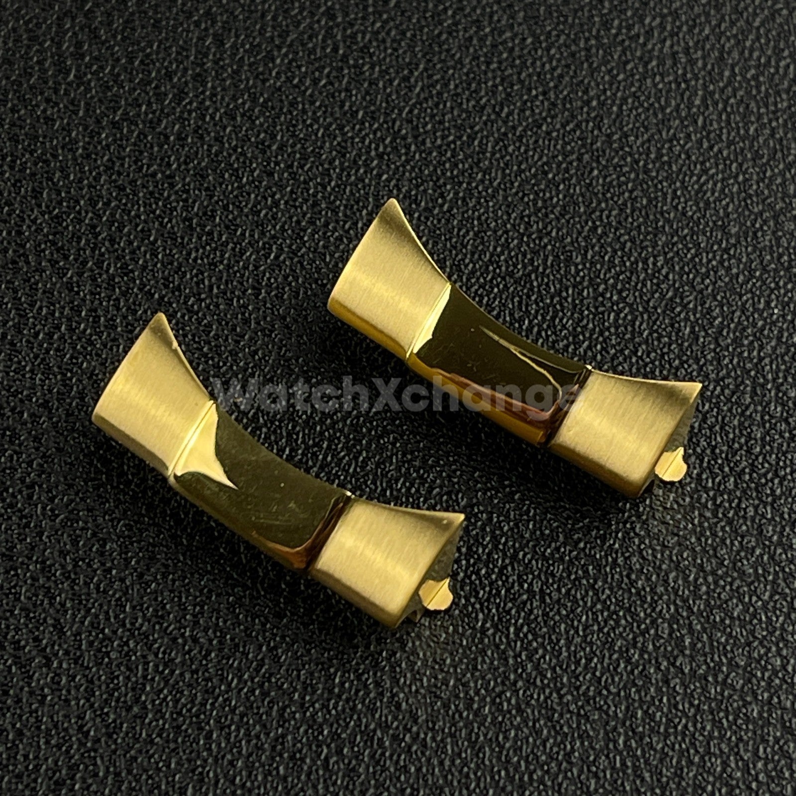 Gold 22mm Curved End Links Watch Band Strap Bracelet Link For Rolex 126600